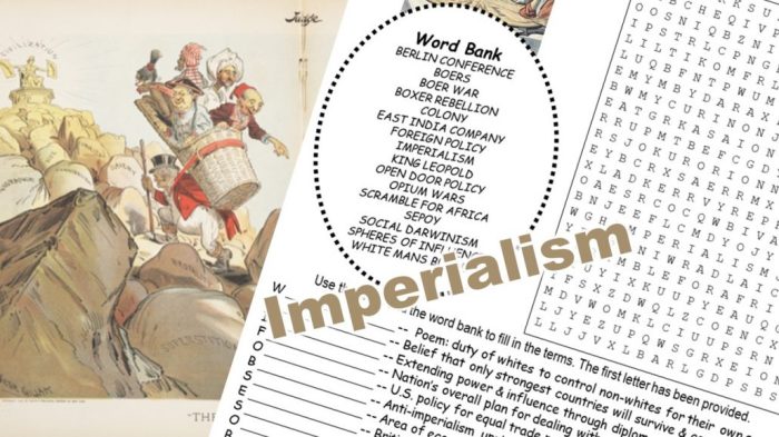 Imperialism word search puzzle answer key